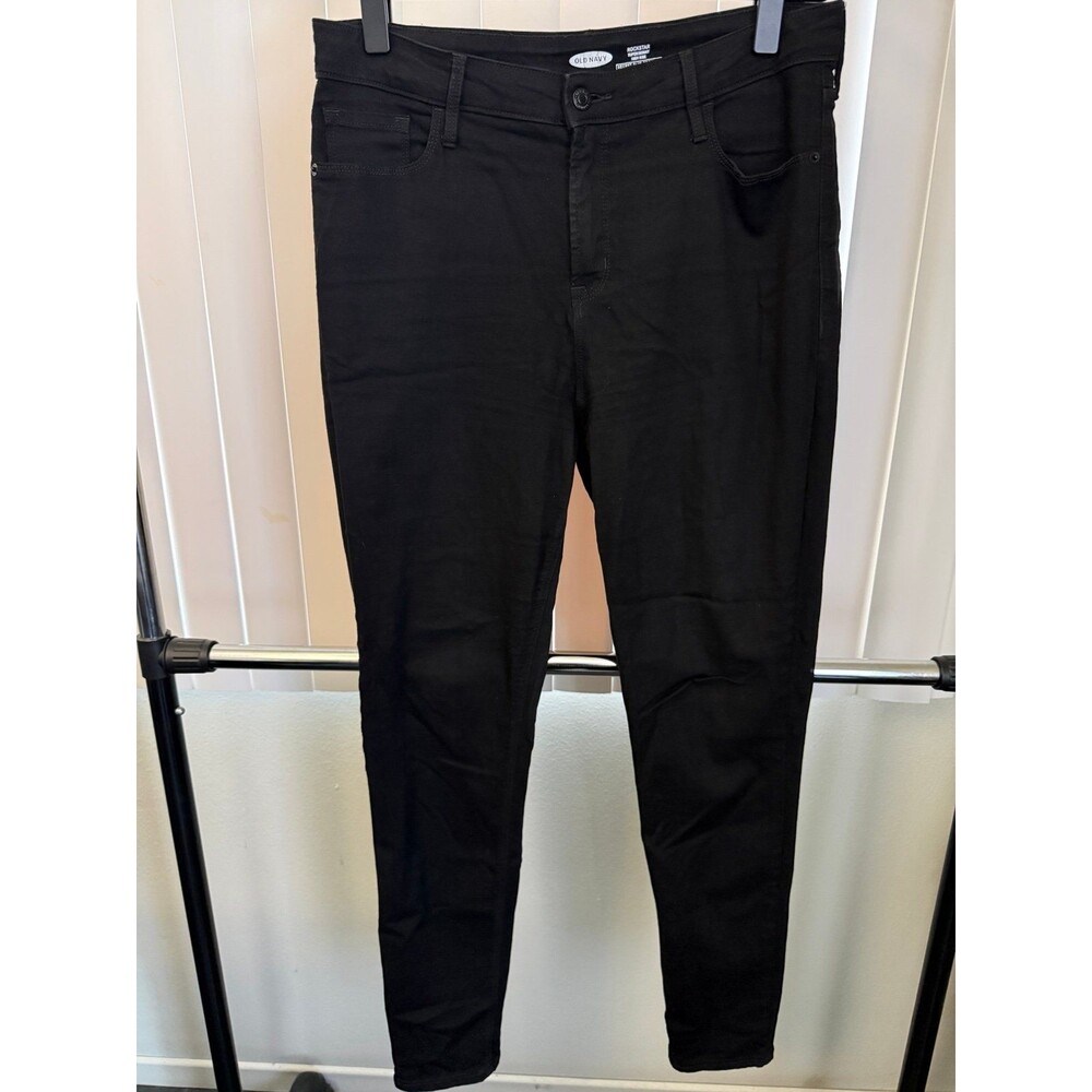 Women’s Old Navy Rockstar Super Skinny High Rise Black Jeans Size 14